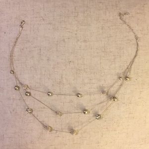 Necklace-3 layered with ball charms